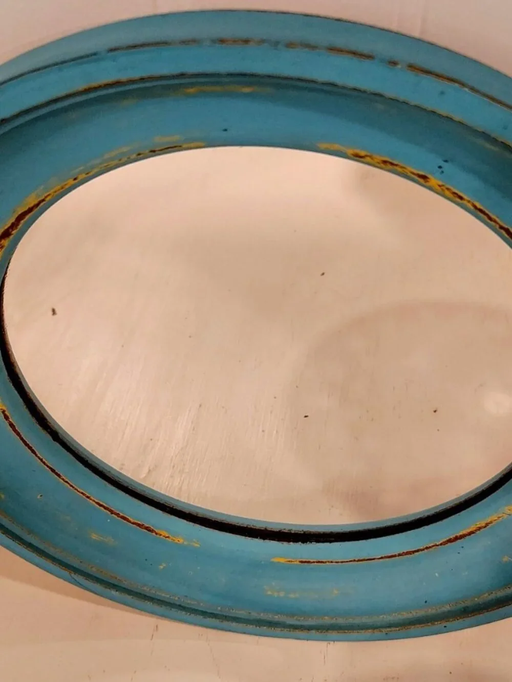 Hobby Lobby Mirror, Turquoise Round Wood Frame